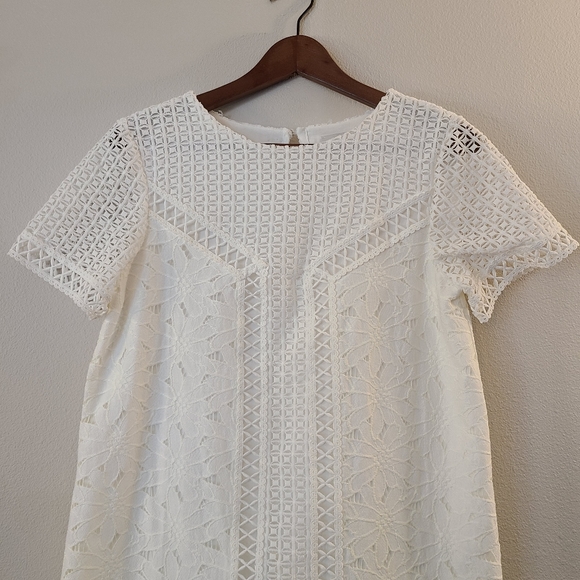 Anthro/HD in Paris Lace & Eyelet Shift Dress - Picture 3 of 7